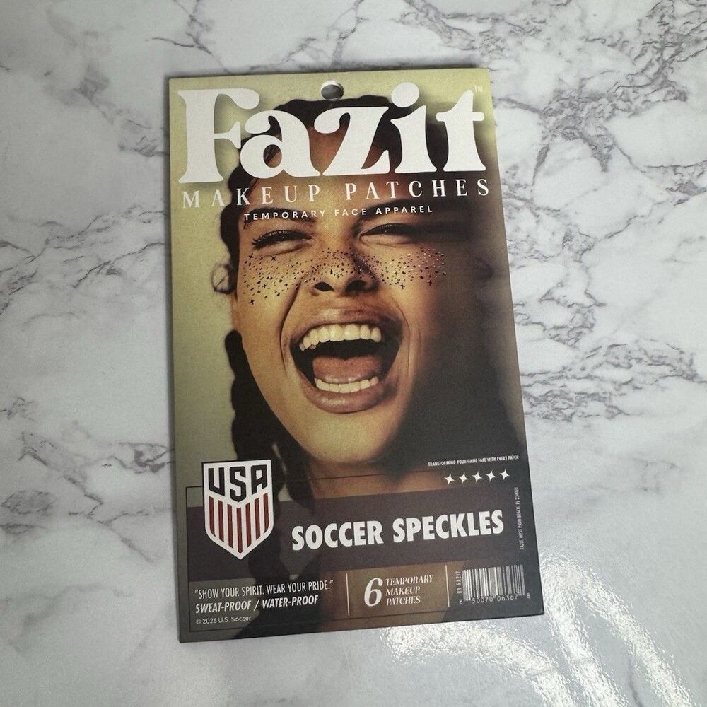 Fazit USA Soccer Speckles Temporary Makeup Face Patches Multicolor Medium Stars